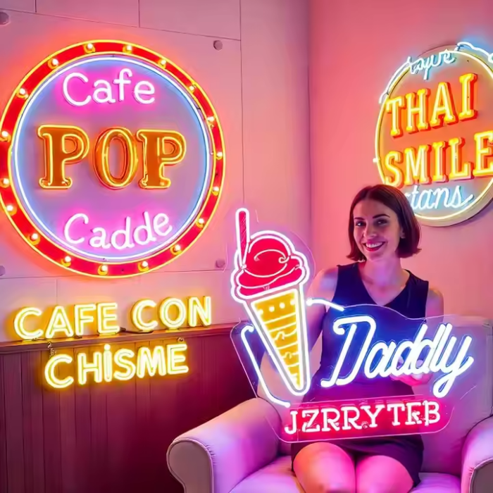 frontlit neon signs
